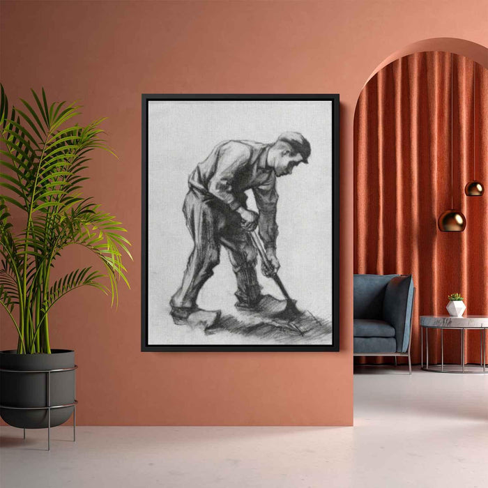 Peasant Boy, Digging by Vincent van Gogh - Canvas Artwork