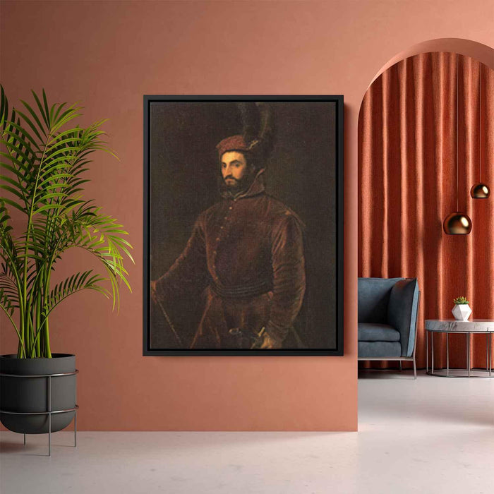 Portrait of Ippolito de Medici in a Hungarian Costume (1533) by Titian - Canvas Artwork