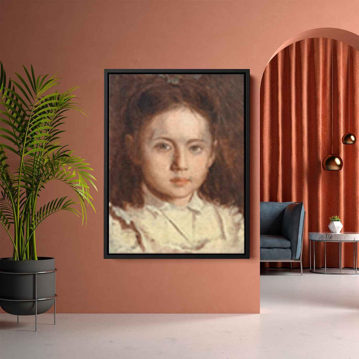 Portrait of Sonya Kramskaya, the Artist`s Daughter by Ivan Kramskoy - Canvas Artwork