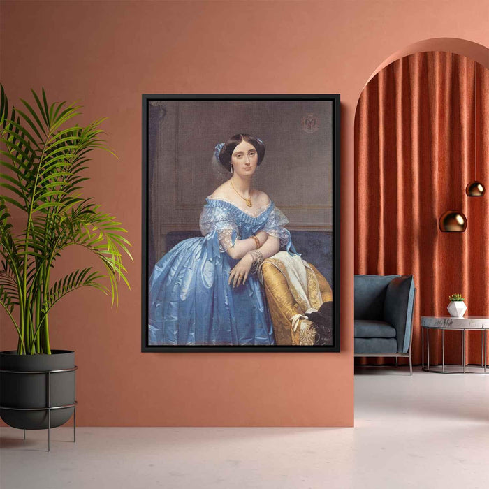 Portrait of the Princesse de Broglie (1853) by Jean Auguste Dominique Ingres - Canvas Artwork