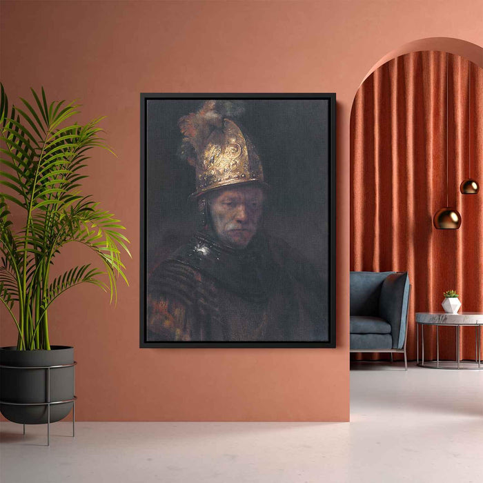 Man in a Golden Helmet (1650) by Rembrandt - Canvas Artwork