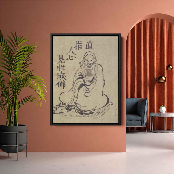 Sketch of Daruma by Katsushika Hokusai - Canvas Artwork