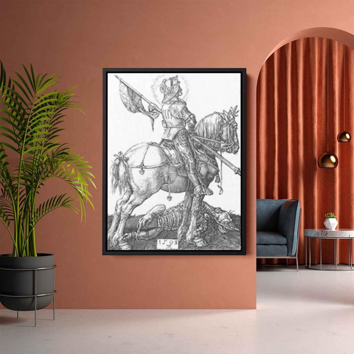 St George on Horseback (1505) by Albrecht Durer - Canvas Artwork