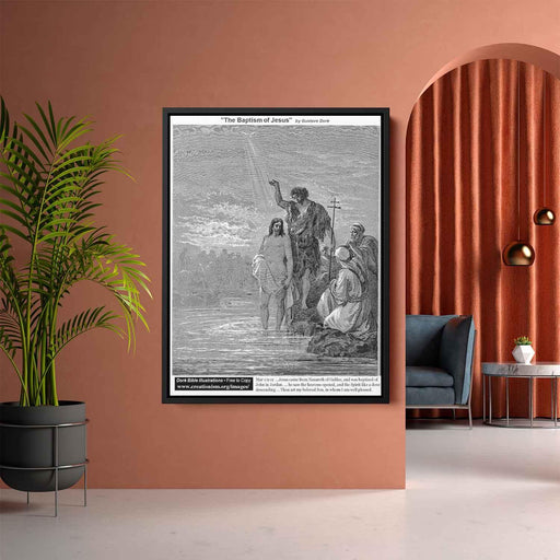 The Baptism Of Jesus by Gustave Dore - Canvas Artwork