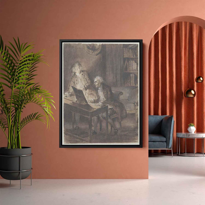 Willibald von Glueck at the Clavecin Composing the Score of his Armide (1831) by Eugene Delacroix - Canvas Artwork