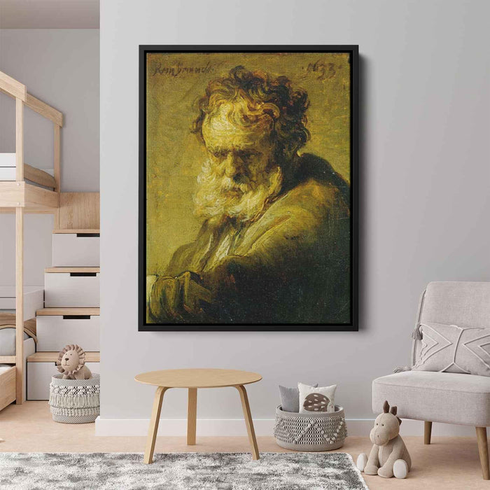 A Bust of an Old Man (1633) by Rembrandt - Canvas Artwork