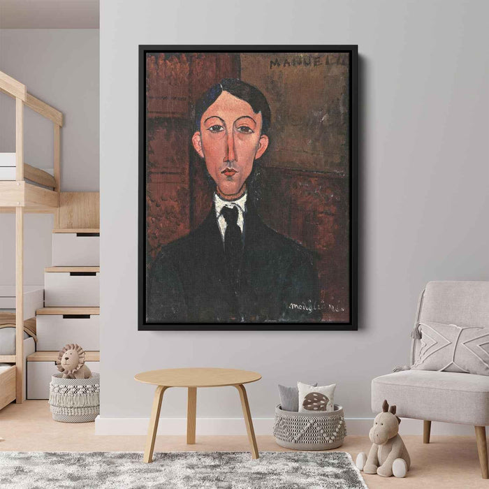 Bust of Manuel Humbert (1916) by Amedeo Modigliani - Canvas Artwork