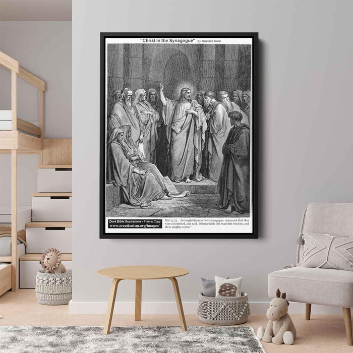 ChristIn The Synagogue by Gustave Dore - Canvas Artwork