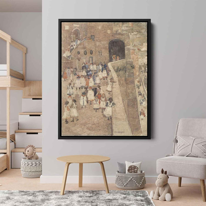 Courtyard Scene, Siena by Maurice Prendergast - Canvas Artwork