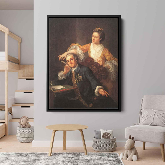 David Garrick and his Wife (1757) by William Hogarth - Canvas Artwork