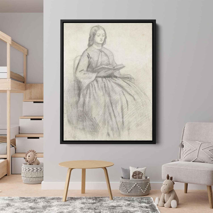 Elizabeth Siddall in a Chair by Dante Gabriel Rossetti - Canvas Artwork