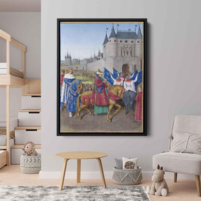 Entry of Charles V in Paris (1460) by Jean Fouquet - Canvas Artwork