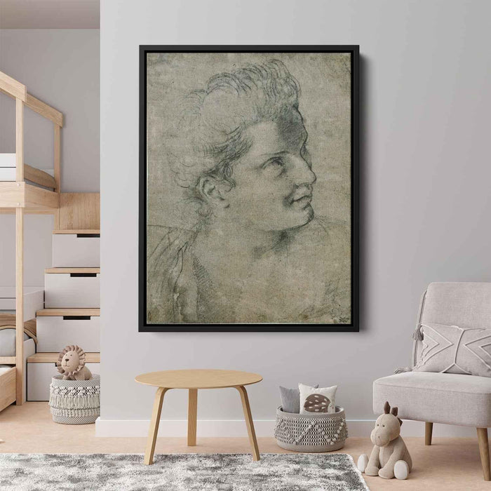 Face a woman turned towards the right by Annibale Carracci - Canvas Artwork