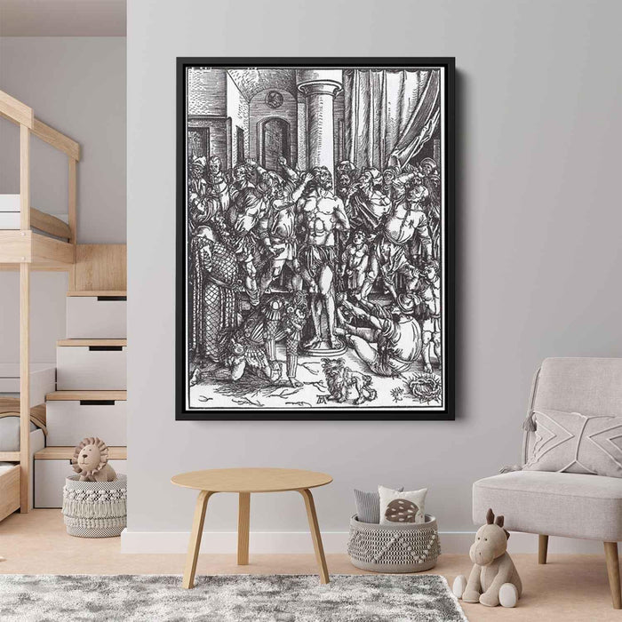 Flagellation of Christ (1497) by Albrecht Durer - Canvas Artwork