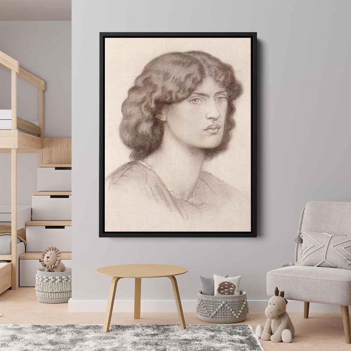 Jane Morris (1870) by Dante Gabriel Rossetti - Canvas Artwork