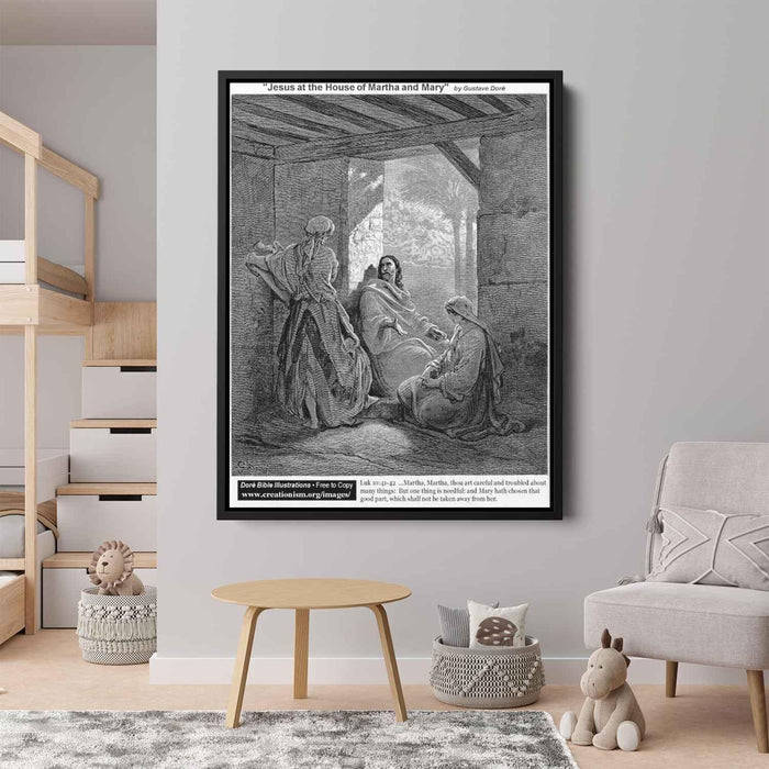 Jesus At The House Of Martha And Mary by Gustave Dore - Canvas Artwork