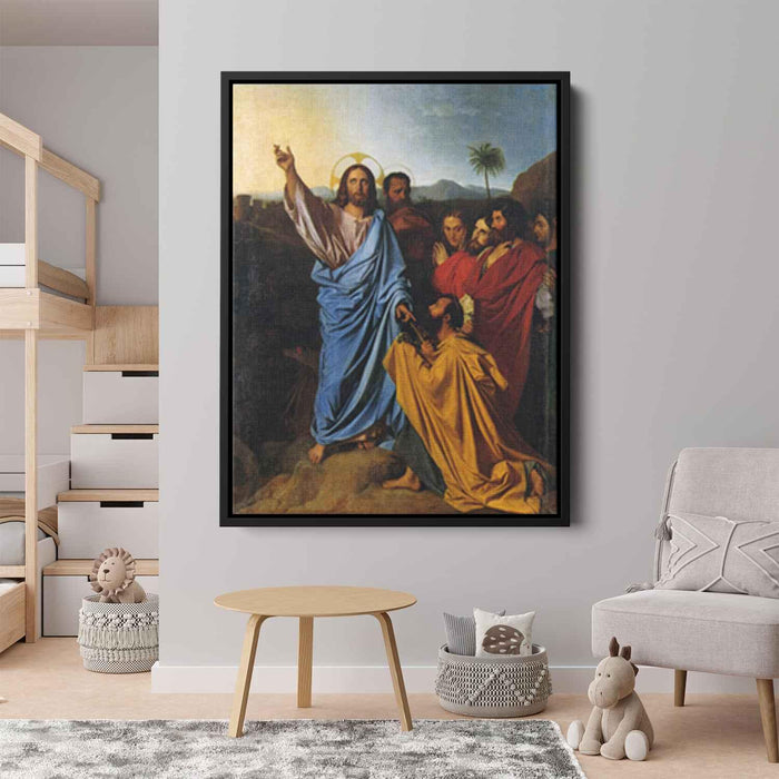 Jesus Returning the Keys to St. Peter (1820) by Jean Auguste Dominique Ingres - Canvas Artwork