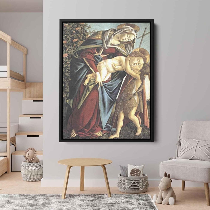Madonna and Child and the Young St John the Baptist (1495) by Sandro Botticelli - Canvas Artwork