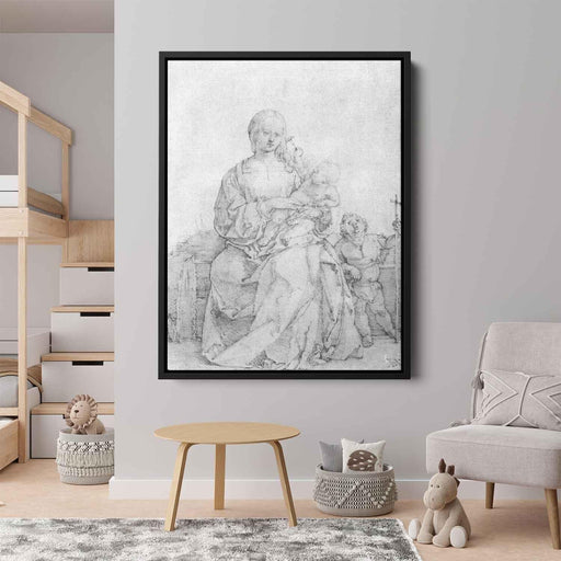 Madonna and Child with John the Baptist (1520) by Albrecht Durer - Canvas Artwork