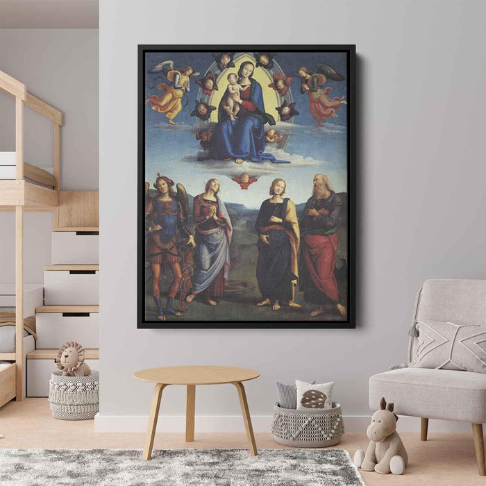 Madonna in Glory with the Child and Saints (1496) by Pietro Perugino - Canvas Artwork