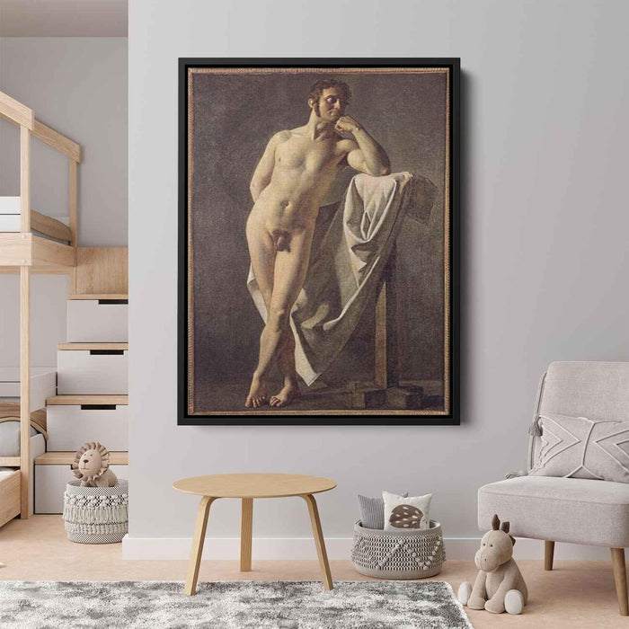 Male nude (1801) by Jean Auguste Dominique Ingres - Canvas Artwork
