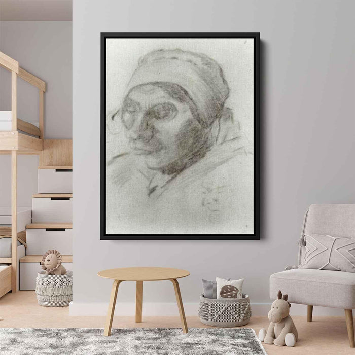 Peasant Woman, Head by Vincent van Gogh - Canvas Artwork