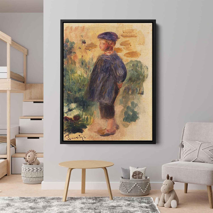 Portrait of a Kid in a Beret (1892) by Pierre-Auguste Renoir - Canvas Artwork