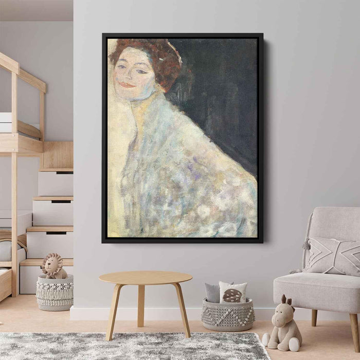 Portrait of a Lady in White (unfinished) (1918) by Gustav Klimt - Canvas Artwork