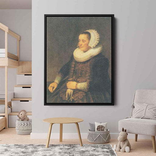 Portrait of a Seated Woman (1632) by Rembrandt - Canvas Artwork