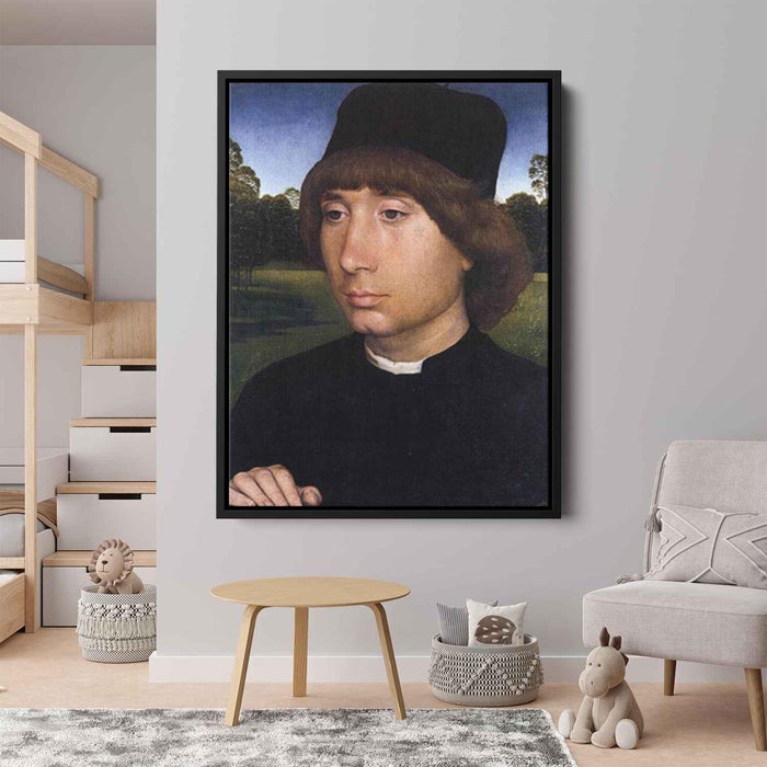 Portrait of a Young Man before a Landscape (1480) by Hans Memling - Canvas Artwork