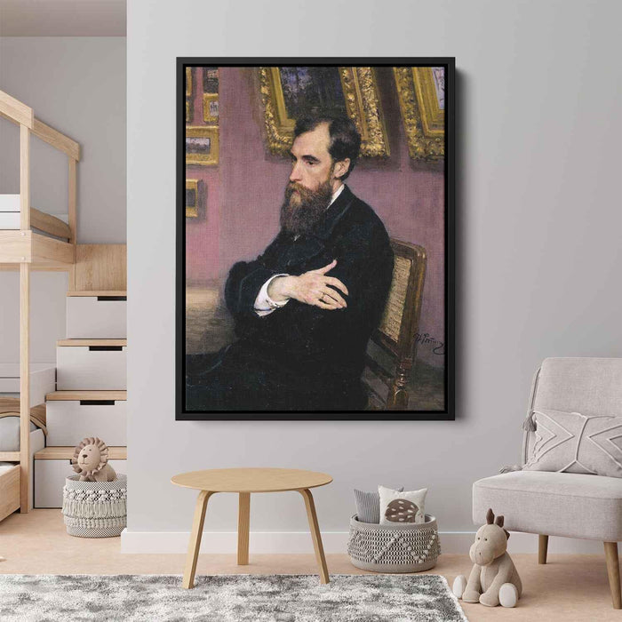 Portrait of Pavel Tretyakov, Founder of the Tretyakov Gallery by Ilya Repin - Canvas Artwork