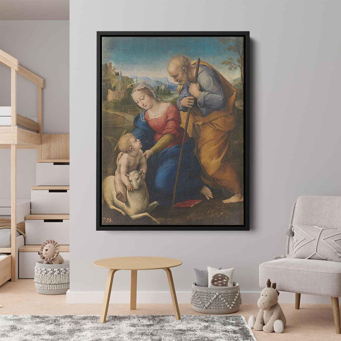 The Holy Family with a Lamb (1507) by Raphael - Canvas Artwork