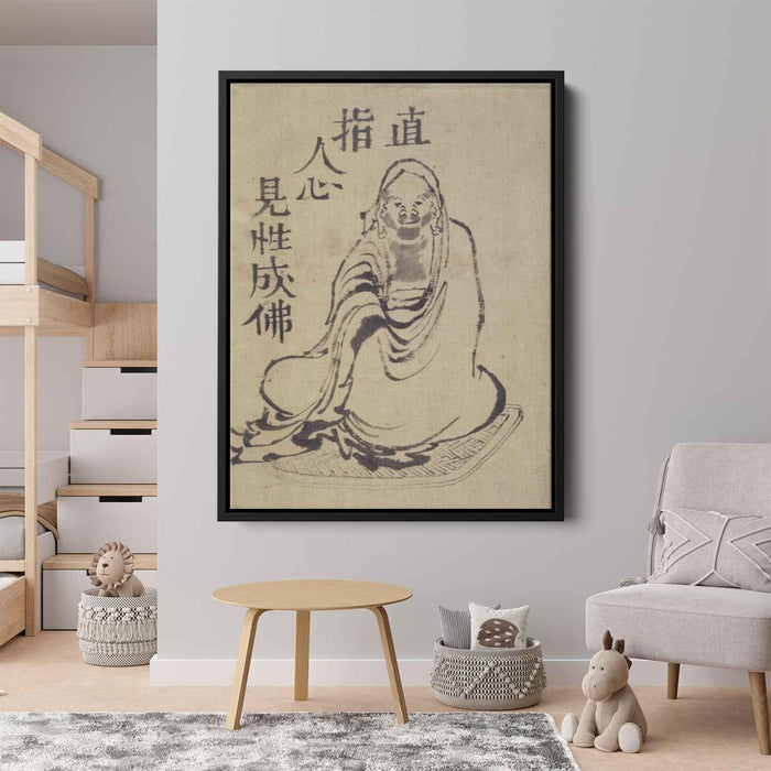 Sketch of Daruma by Katsushika Hokusai - Canvas Artwork