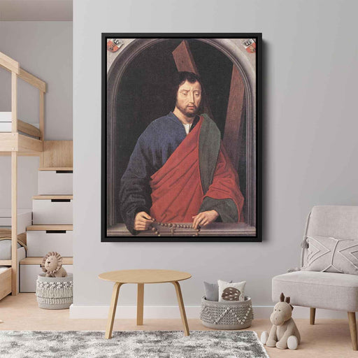 St. Andrew (left wing of a diptych, reverse) by Hans Memling - Canvas Artwork