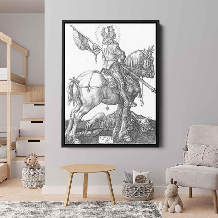 St George on Horseback (1505) by Albrecht Durer - Canvas Artwork