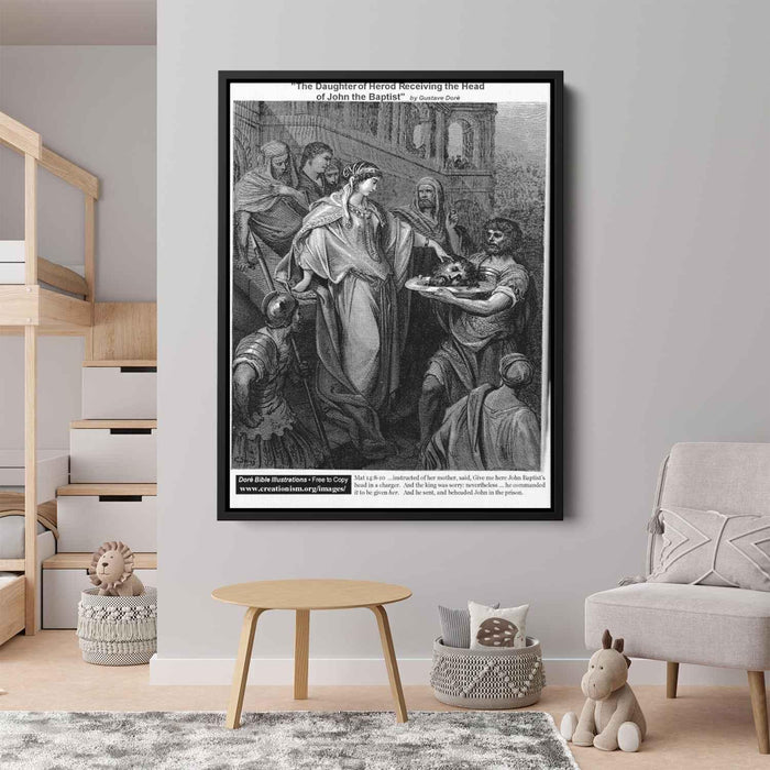 The Daughter Of Herod Head Of John The Baptist by Gustave Dore - Canvas Artwork