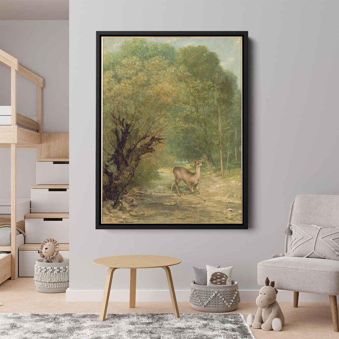 The Hunted Deer, Spring by Gustave Courbet - Canvas Artwork