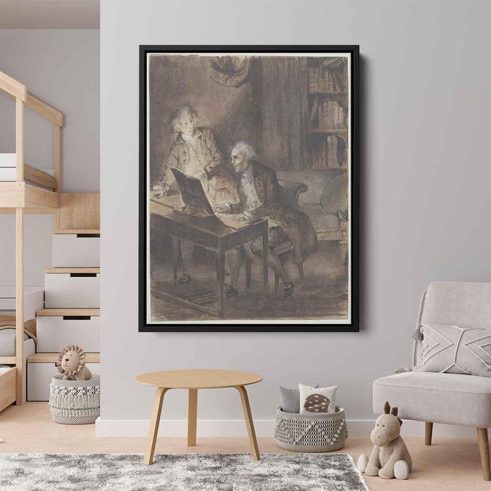 Willibald von Glueck at the Clavecin Composing the Score of his Armide (1831) by Eugene Delacroix - Canvas Artwork