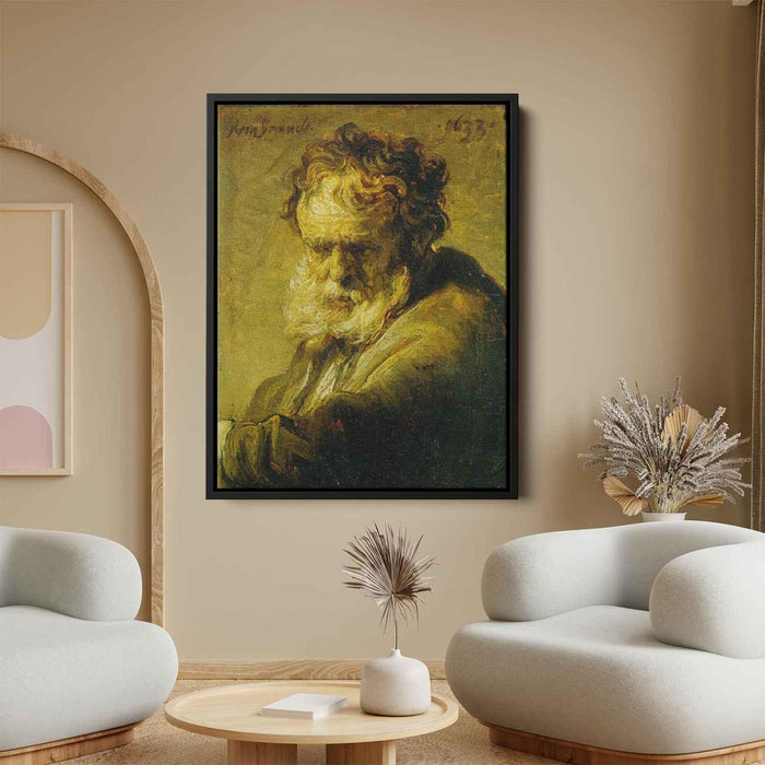 A Bust of an Old Man (1633) by Rembrandt - Canvas Artwork