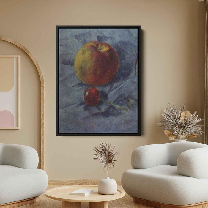 Apple and cherry (1917) by Kuzma Petrov-Vodkin - Canvas Artwork