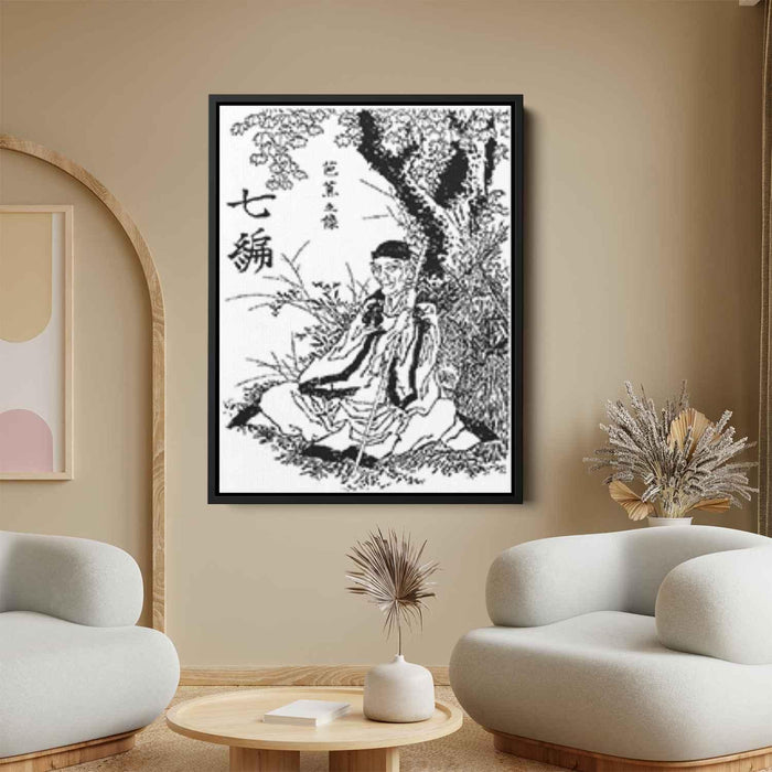 Basho by Hokusai by Katsushika Hokusai - Canvas Artwork