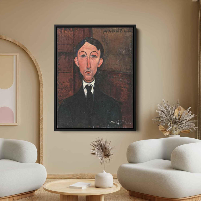 Bust of Manuel Humbert (1916) by Amedeo Modigliani - Canvas Artwork