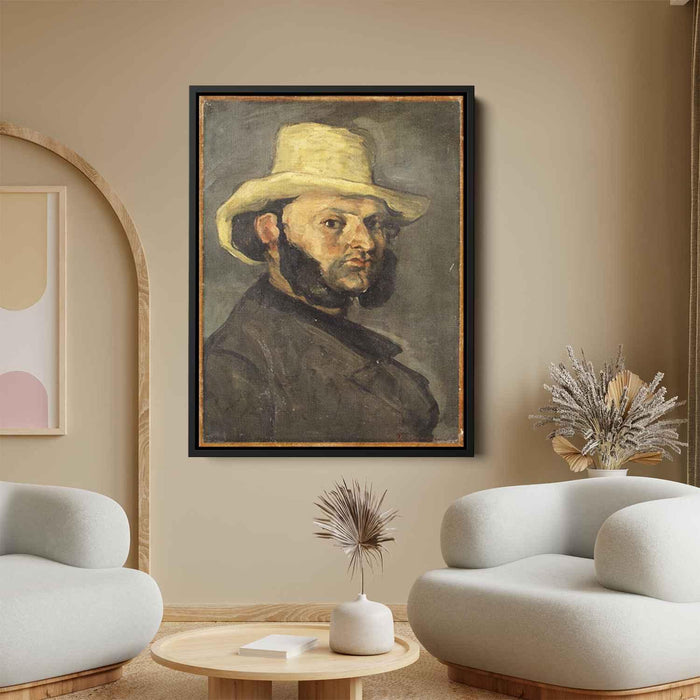 Gustave Boyer in a Straw Hat (1871) by Paul Cezanne - Canvas Artwork