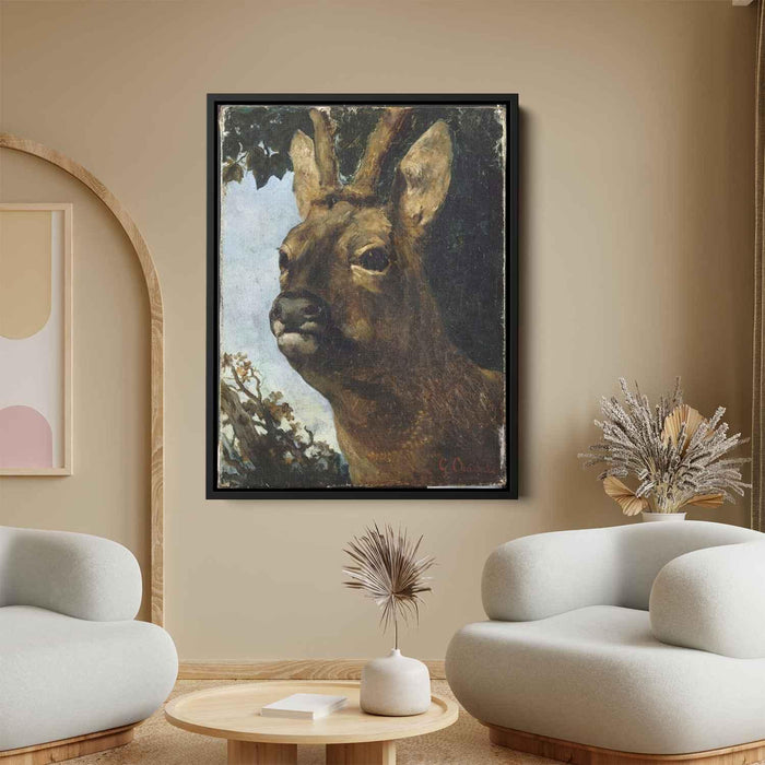 Head of a Young Doe by Gustave Courbet - Canvas Artwork