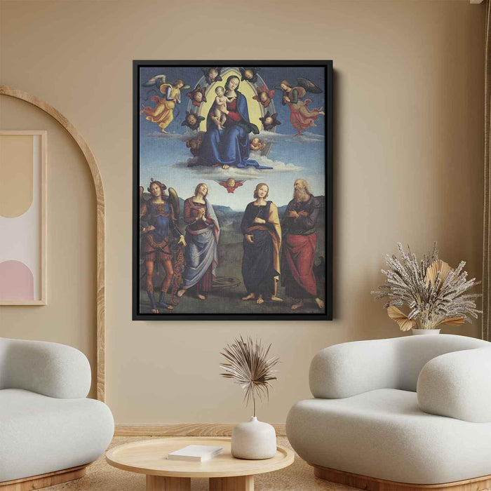 Madonna in Glory with the Child and Saints (1496) by Pietro Perugino - Canvas Artwork