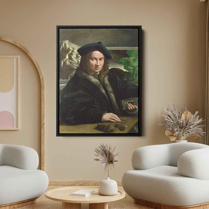 Portrait of a gentleman wearing a beret (1524) by Parmigianino - Canvas Artwork