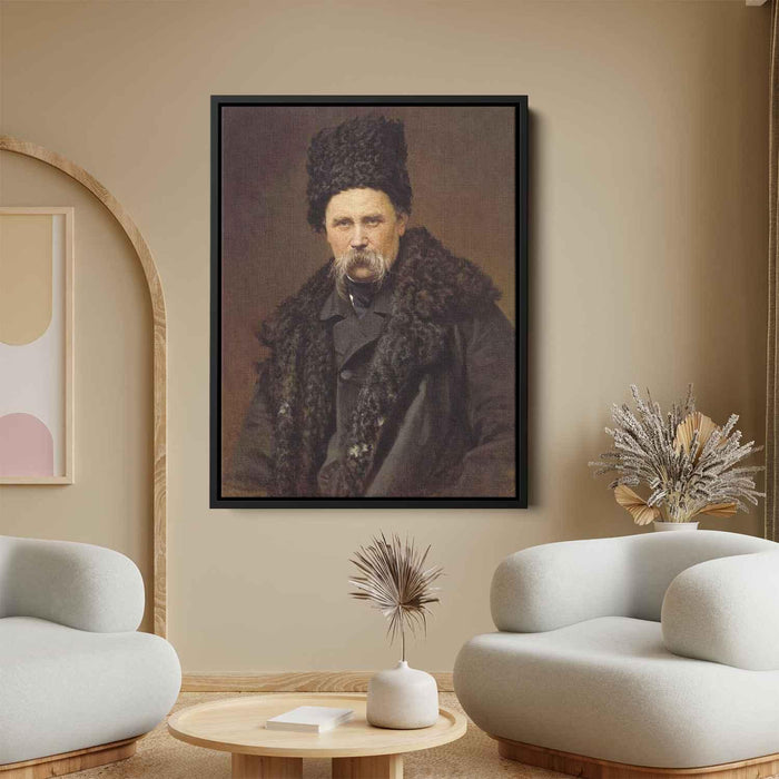 Portrait of a poet and artist Taras Shevchenko (1871) by Ivan Kramskoy - Canvas Artwork