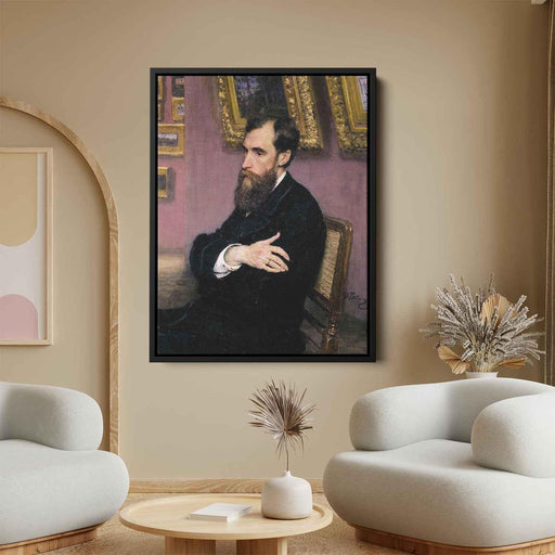 Portrait of Pavel Tretyakov, Founder of the Tretyakov Gallery by Ilya Repin - Canvas Artwork