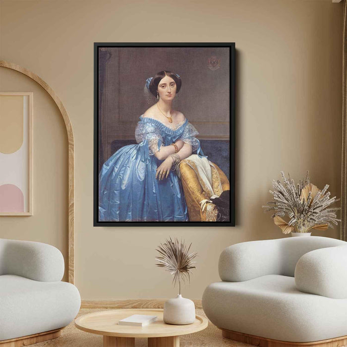 Portrait of the Princesse de Broglie (1853) by Jean Auguste Dominique Ingres - Canvas Artwork