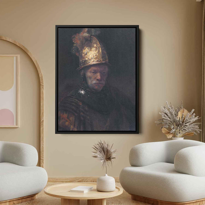 Man in a Golden Helmet (1650) by Rembrandt - Canvas Artwork